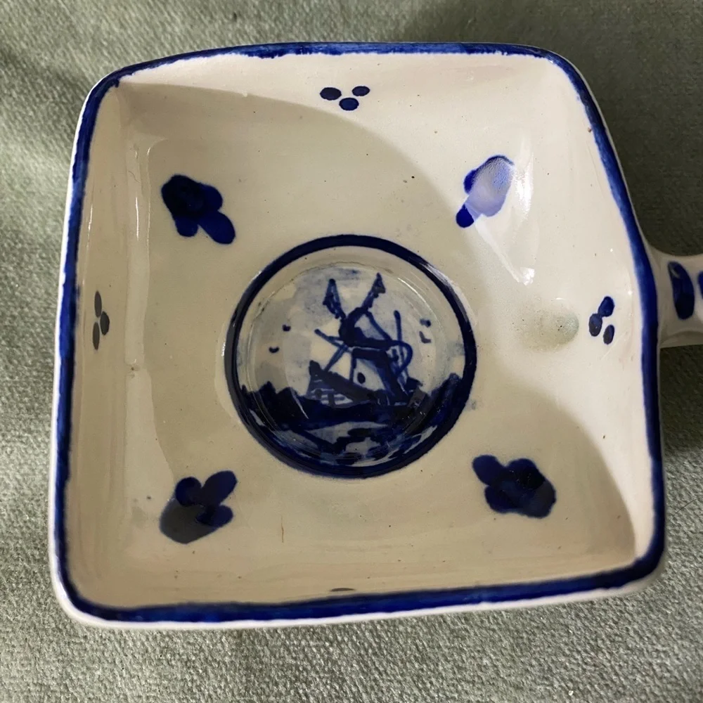 Tea cup 22 Delfts made in Hulland windmill blue white #15